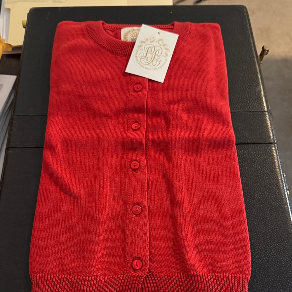 The Beaufort Bonnet Company Red Kids Cardigan